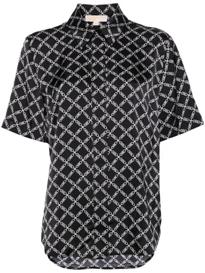 Shop Michael Kors Shirts In Blackwhite