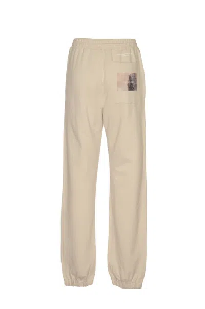 Shop Msgm Trousers In Ice Grey