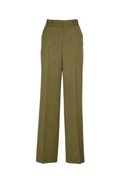 Shop Msgm Trousers Green