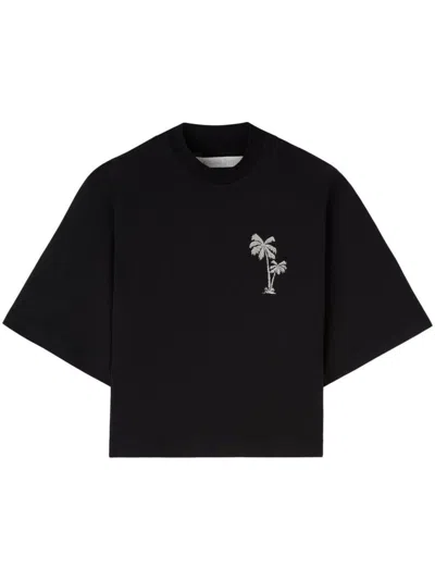 Shop Palm Angels T-shirts & Tops In Blckoffwht