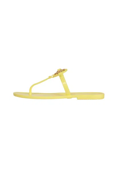 Shop Tory Burch Flat Shoes In Yellow Pear / Gold