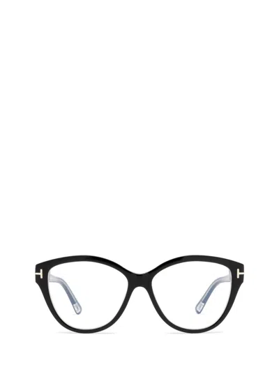 Shop Tom Ford Eyewear Eyeglasses In Black / Crystal