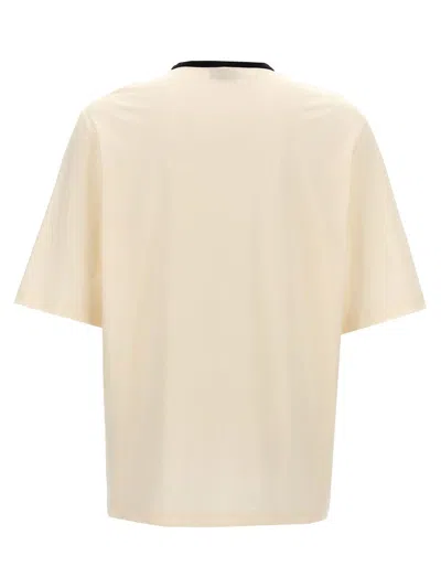 Shop Fendi 'gradient Ff' Logo T-shirt In White/black