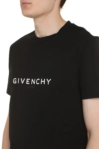 Shop Givenchy Cotton Crew-neck T-shirt In Black