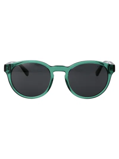 Shop Polo Ralph Lauren Sunglasses In 608487 Shiny Transparent Green