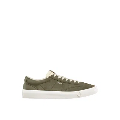 Shop Dior Leather Sneakers In Green
