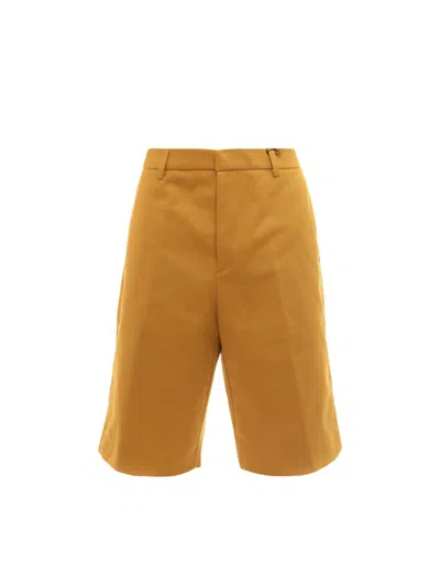 Shop Etro Bermuda Shorts In Yellow