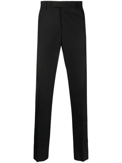 Shop Lardini Spa Mid-rise Tailored Trousers In Black