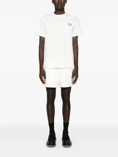 A.p.c. Rue Madame Organic Cotton Jersey T Shirt In White
