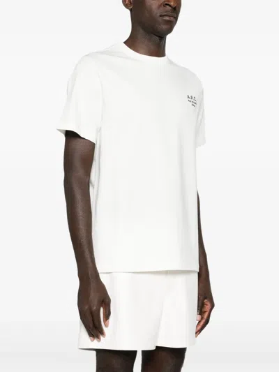 A.p.c. Rue Madame Organic Cotton Jersey T Shirt In White