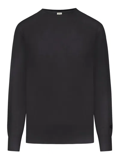Shop Totême Crew-neck Silk Cashmere Knit In Black
