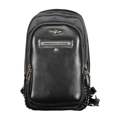 Shop Aeronautica Militare Black Nylon Shoulder Bag