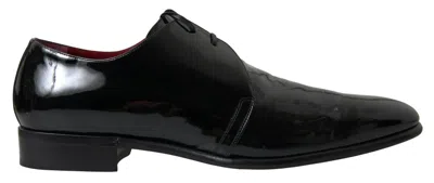 Shop Dolce & Gabbana Elegant Black Patent Leather Formal Men's Shoes