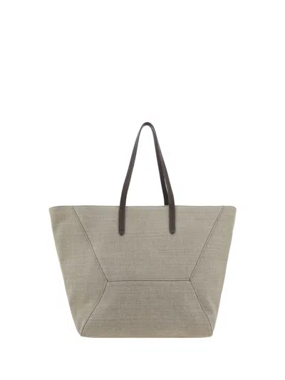 Shop Brunello Cucinelli Handbags In Doeskin