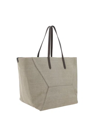 Shop Brunello Cucinelli Handbags In Doeskin