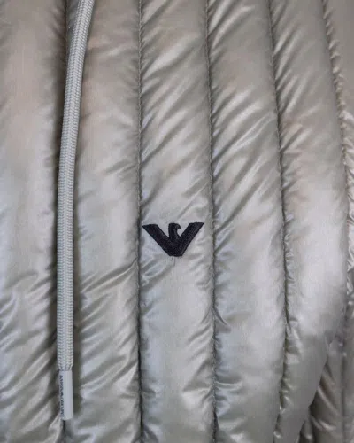 Shop Emporio Armani Down Filled Comforter In Sage