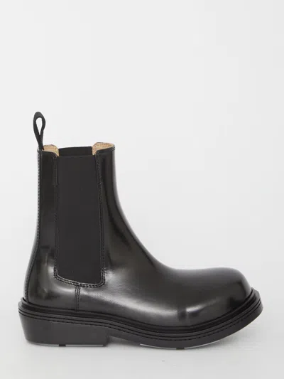 Shop Bottega Veneta Fireman Chelsea Boots In Black