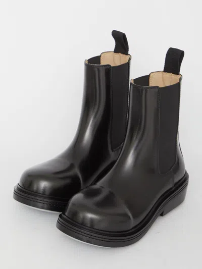 Shop Bottega Veneta Fireman Chelsea Boots In Black