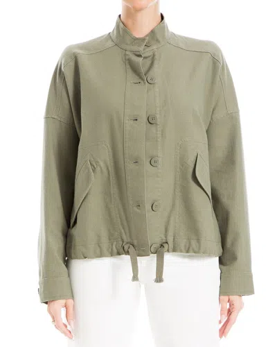 Shop Max Studio Linen-blend Short Jacket In Multi