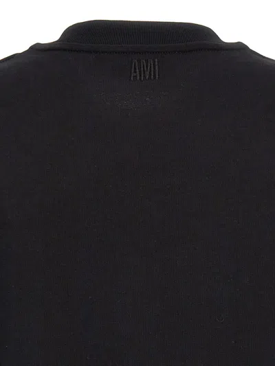 Shop Ami Alexandre Mattiussi Ami Paris T-shirt 'ami De Coeur' In Black