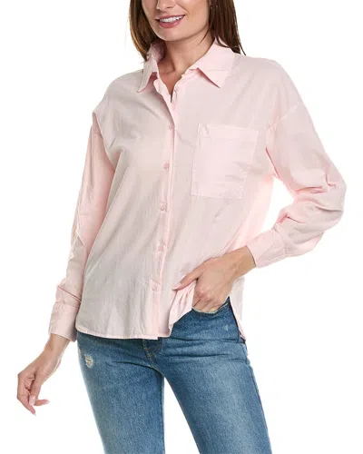 Shop Stateside Poplin Oversized Shirt In Pink