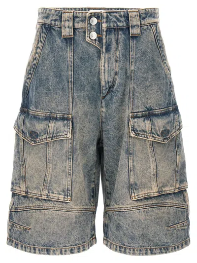 Shop Isabel Marant Étoile 'hortens' Bermuda Shorts In Blue