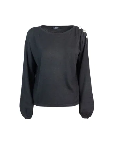 Shop Liu •jo Liu Jo Sweater In Black