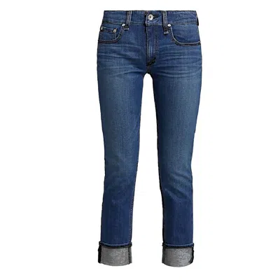 Shop Rag & Bone Women's Dre Low Rise Slim Boyfriend Jeans Calimet Size In Blue