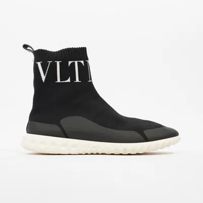 Shop Valentino Sock Sneaker /fabric In Black