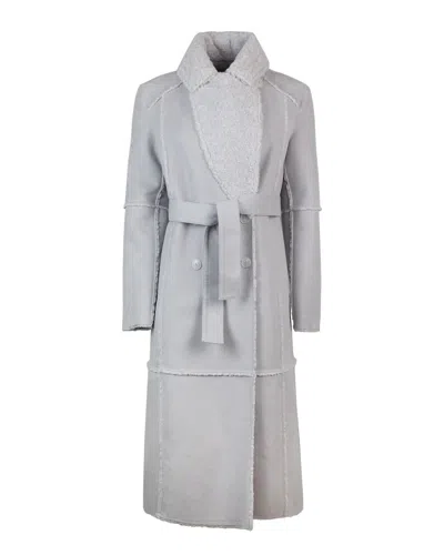 Shop Patrizia Pepe Coat In White