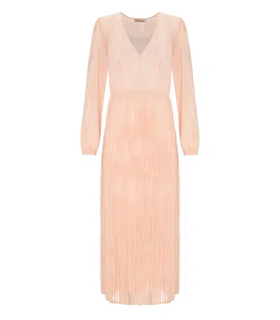 Shop Twinset Pink Lace Long Dress