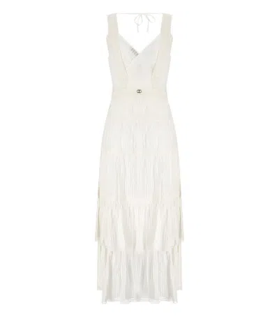 Shop Twinset White Long Dress
