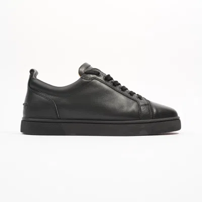 Shop Christian Louboutin Louis Junior Low Top Leather In Black
