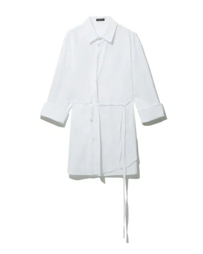 Shop Ann Demeulemeester Women's White Alla Slouchy Shirt