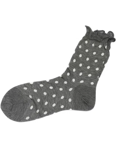 Shop Antipast Pois Socks In Light Grey