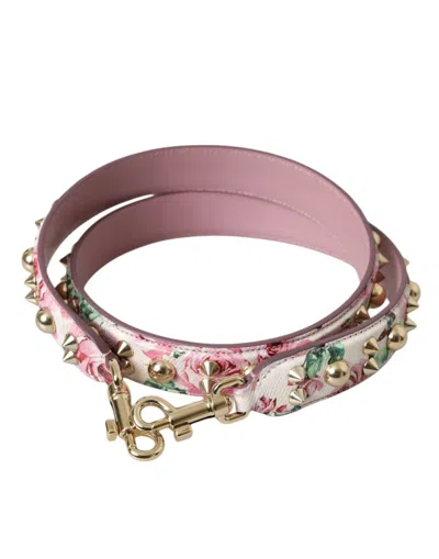 Shop Dolce & Gabbana Pink Floral Handbag Accessory Shoulder Strap