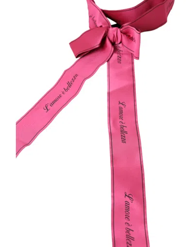 Shop Dolce & Gabbana Pink L'amore E'bellezza Waist Belt