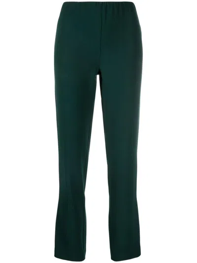 Shop P.a.r.o.s.h Cropped Elasticated Trousers In Green