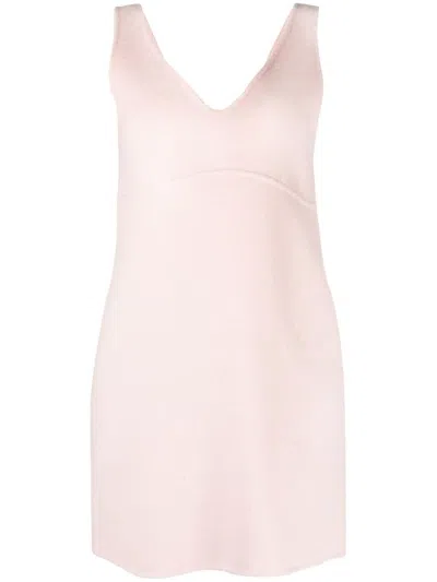 P.a.r.o.s.h Sleeveless Wool Minidress In Pink
