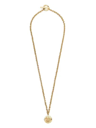 Shop Patou Coin Pendant Necklace In Gold