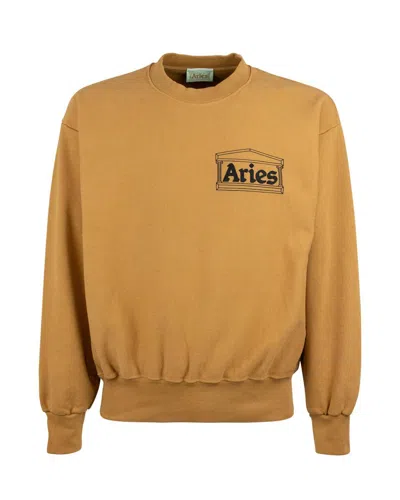 Shop Aries Sweatshirt In Camel