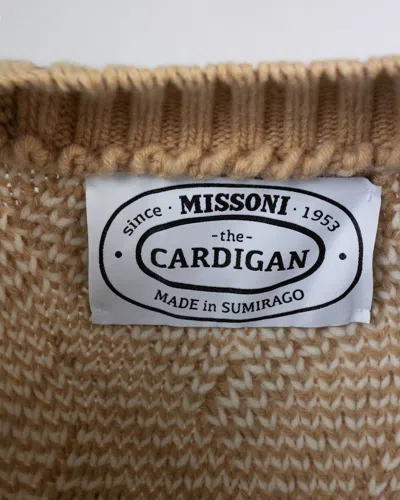 Shop Missoni Cardigan In Camel