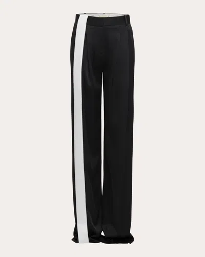 Shop Hellessy Women's Stahl Pleated Pants In Black/ecru