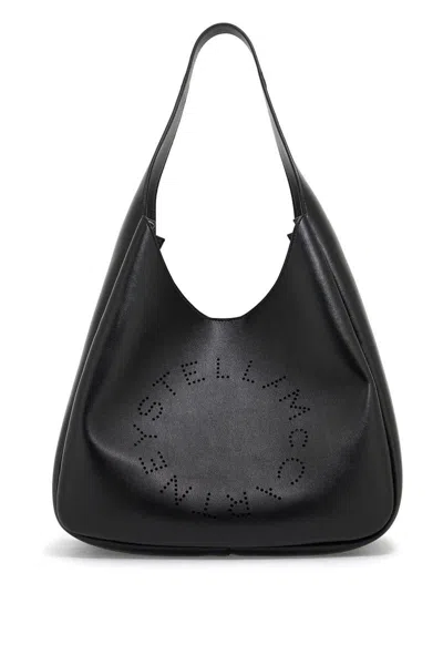 Shop Stella Mccartney Square Stella Logo Tote Bag In Nero