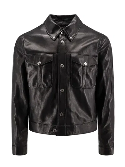 Shop Versace Jacket In Black