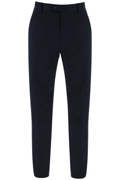 Shop Alexander Mcqueen Chino Pants With Logo Lettering On The In Blue