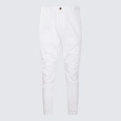 Shop Dsquared2 White Cotto Blend Trousers