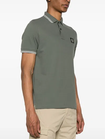 Shop Stone Island T-shirts And Polos Grey