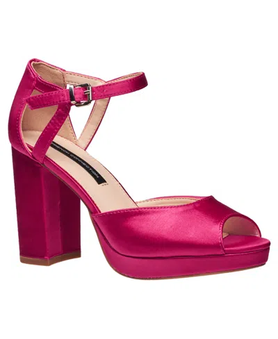 Shop French Connection Women's Platform Peep Toe In Pink