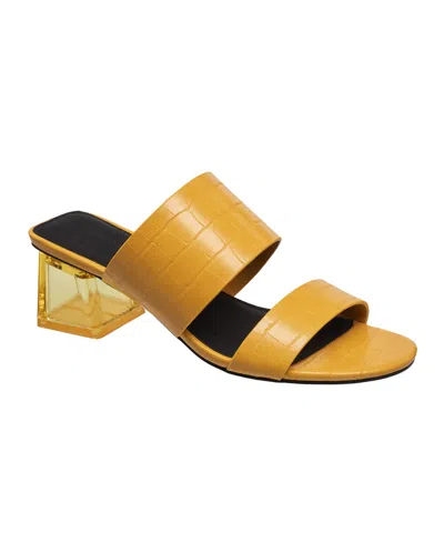Shop French Connection Women's Double Band Sandal In Yellow